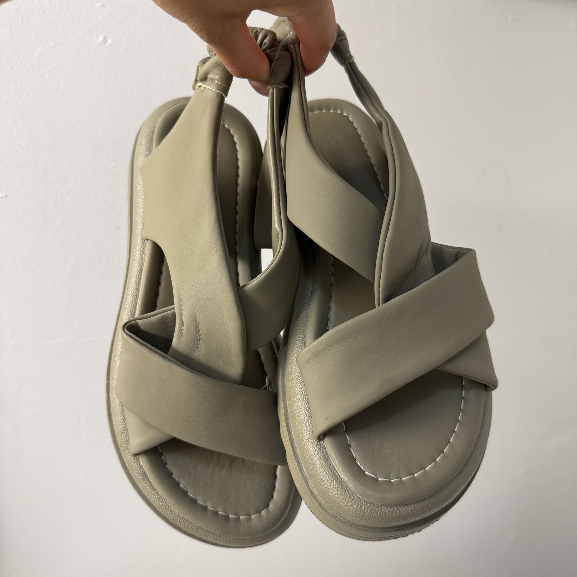 Women Minimalist Flatform Slingback Sandals, Fashion Summer Sandal sz 38