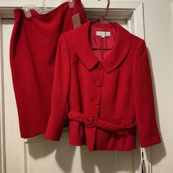 New With Tags!!! Tahari Arthur S. Levine Dark Red - Size 10