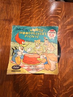 Woody Woodpecker Vinyl Capitol LP Woodpeckers Picnic Mel Blanc