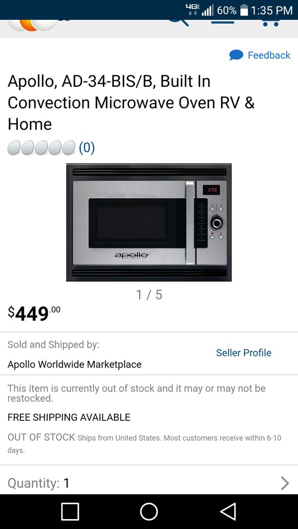 Apollo Convection Microwave Oven For In Milles Il Offerup Apollo Convection Microwave Oven