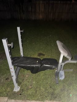 Weight Bench with Barbell Rack