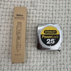Stanley 25’ PowerLock Tape Measure + Tacklife Non-Contact Voltage Detector Bundle