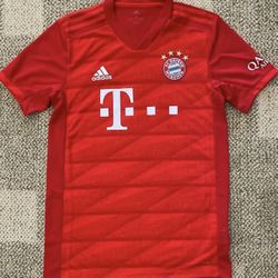 Mens FC Bayern Munich Home Soccer Jersey True Red Size Small Climalite