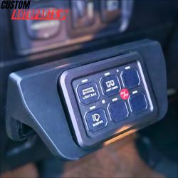 Universal Auxbeam 6 & 8 Gang Switch Panel Mount | Fits Standard + XL | Flush Dash Insert for Off-Road, UTV, SUV, and Overland Builds