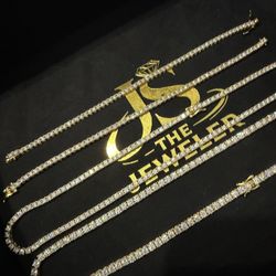 💎 PREMIUM TENNIS CHAINS & BRACELETS – ICED OUT 💎