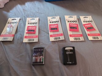 Two Brand New Zippo Lighters With Free WIC And Flint