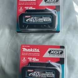 Makita BL4040 40V XGT 4.0Ah Battery (2 Pack) NEW SEALED – Stored
