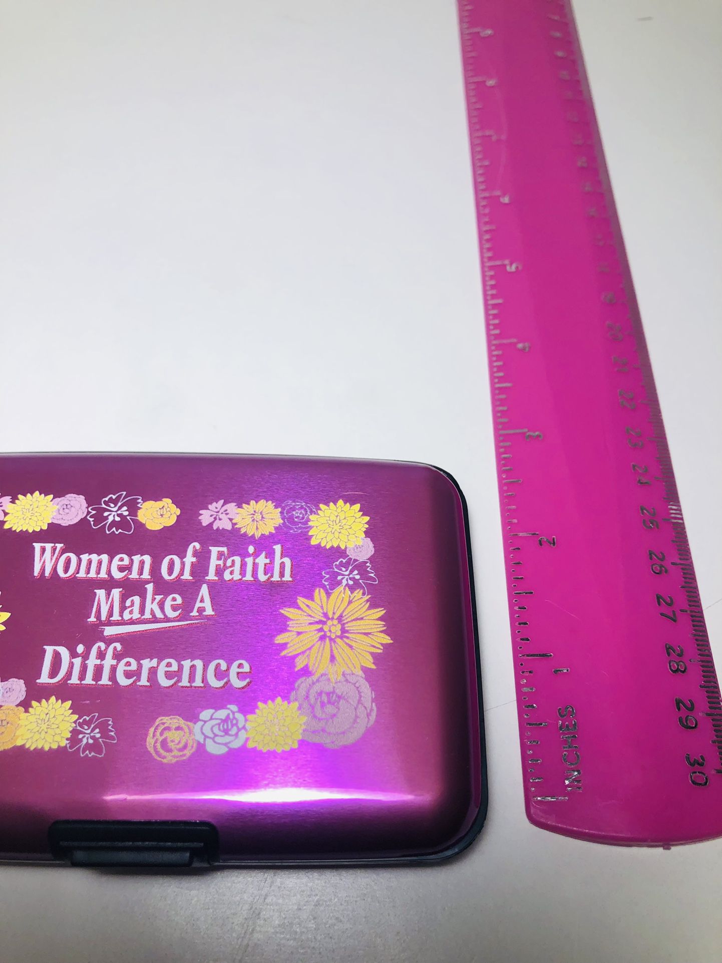 Aluminum Wallet “Women Of Faith” RFID Blocking Expanding Lightweight