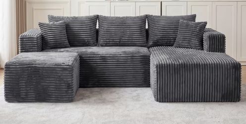 Fluffy Comfy Corduroy Couch