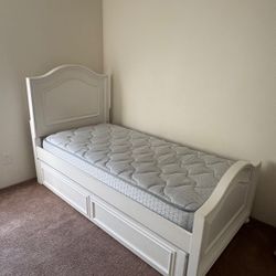 White Twin Bed 