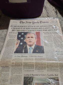 9-11 September 11 2001 attacks newspaper