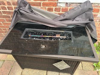Outdoor Propane Fire Pit Table with Cover