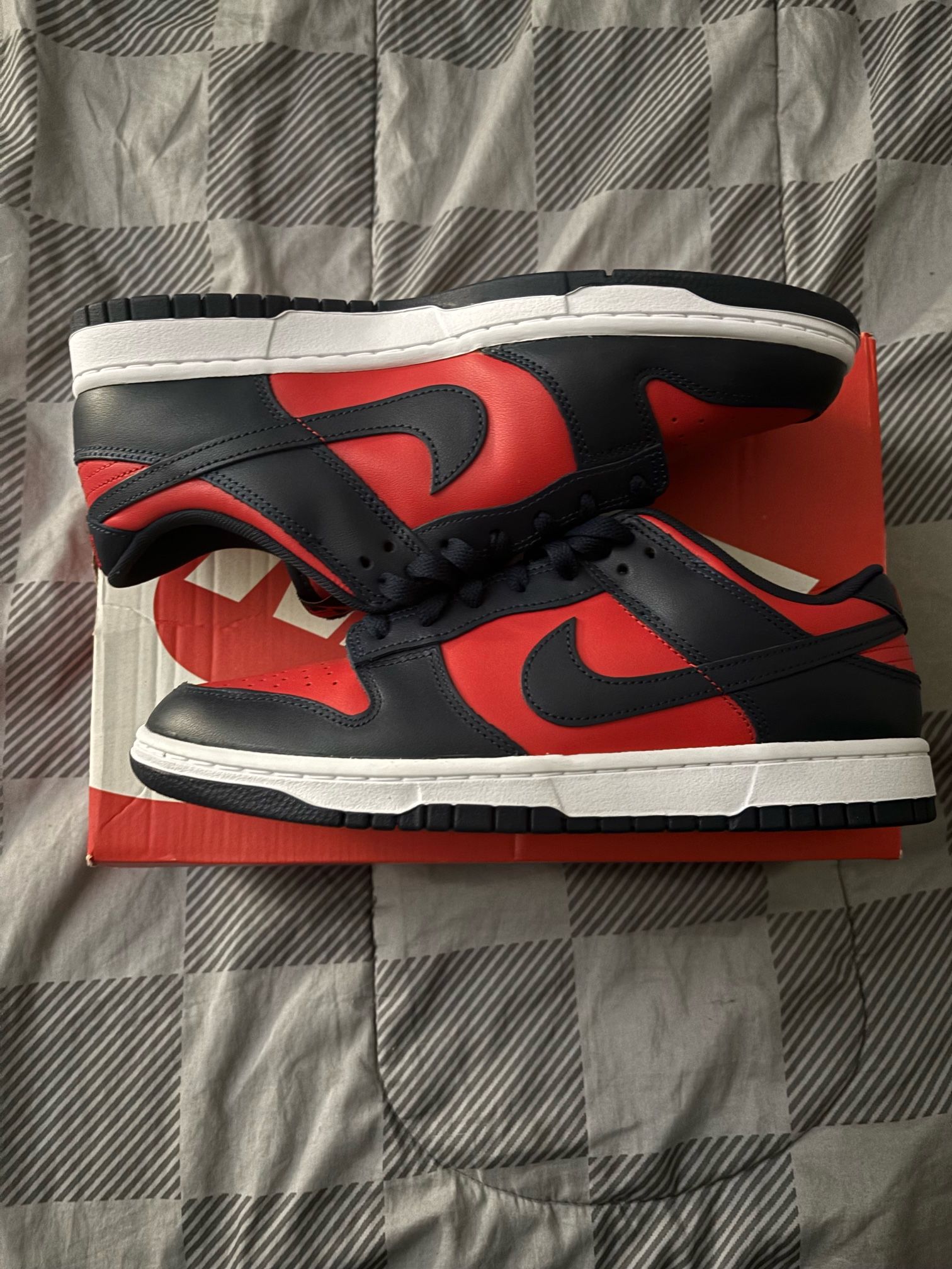 Size 10 - Nike Dunk Low Retro “NavyRed”