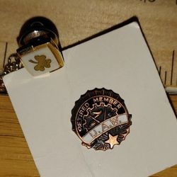Vintage UAW (Automobile)  Button & Shamrock Tie Tac