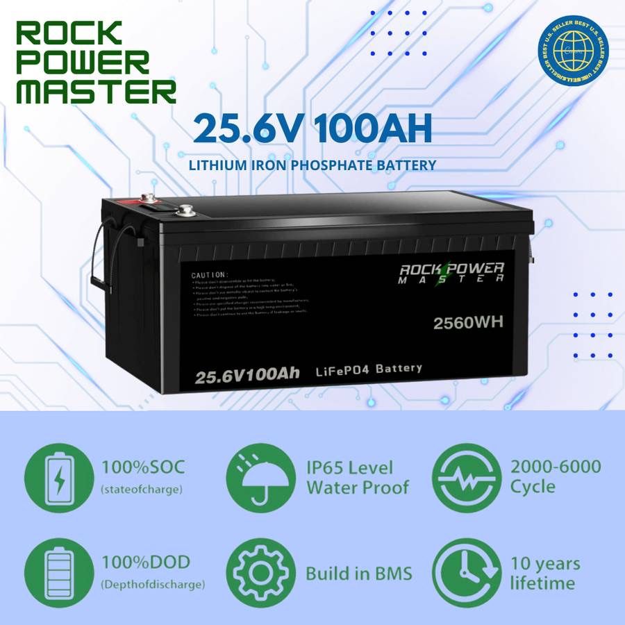 24V100Ah LiFePO4 Battery Lithium Iron Phosphate Battery Rechargeable,All Products : American Fashion Style Bags On Sale