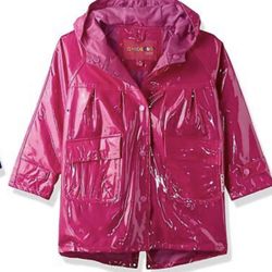 Wippette Little Girls Solid Color Hooded Raincoat Jacket