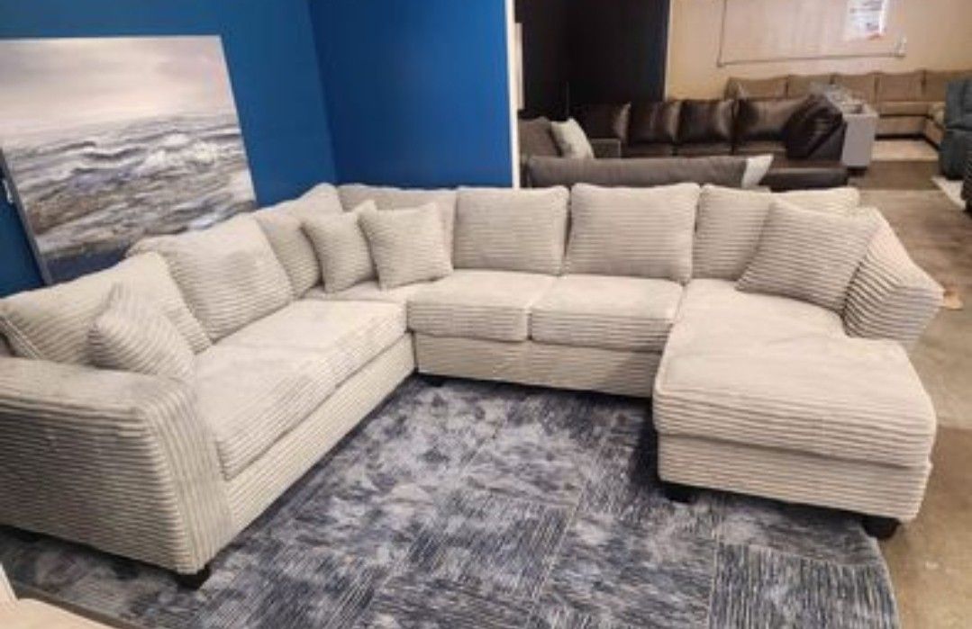 Brand New Artisan Ghost Grey 3pc Mink Sectionals