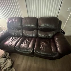 Brown Leather Recliner Couches 