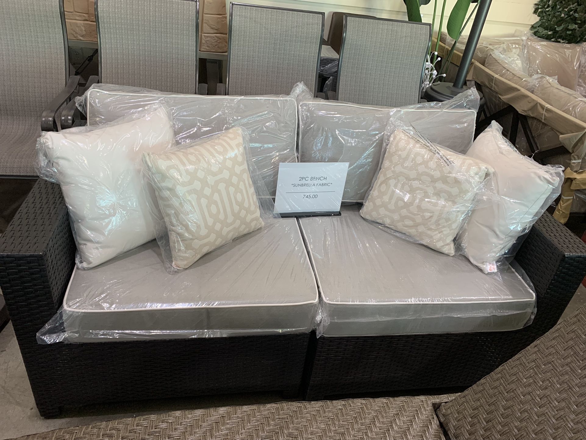 Two Piece Outdoor Bench 