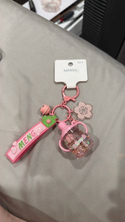 Miniso Little Rabbit Baby Bottle Keychain
