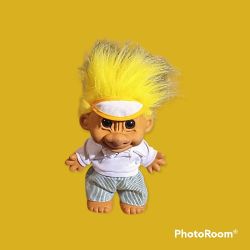 Vintage 1980's Russ Yellow Haired Golfer Troll 