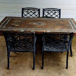 Stone Top Patio Dining Set