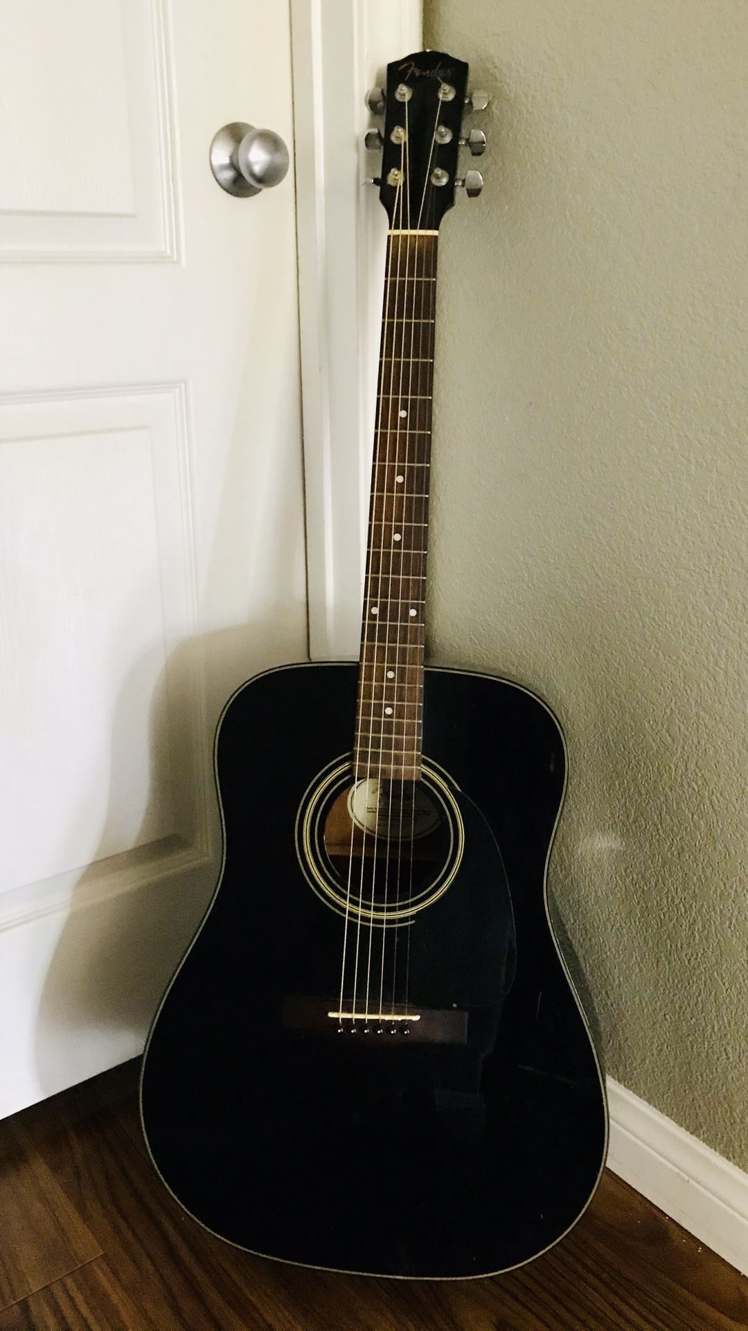 Fender DC-11 Black Acoustic Guitar