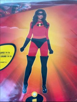 The Incredibles Mrs incredible Halloween costume Adult sz Large