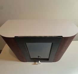 Mid-Century Modern Curved Wood Wall Cabinet w/ Mirror 🪵 Minimalist