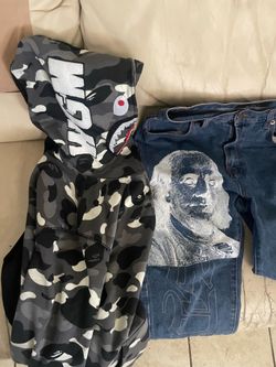 SDLjeans and bape combo
