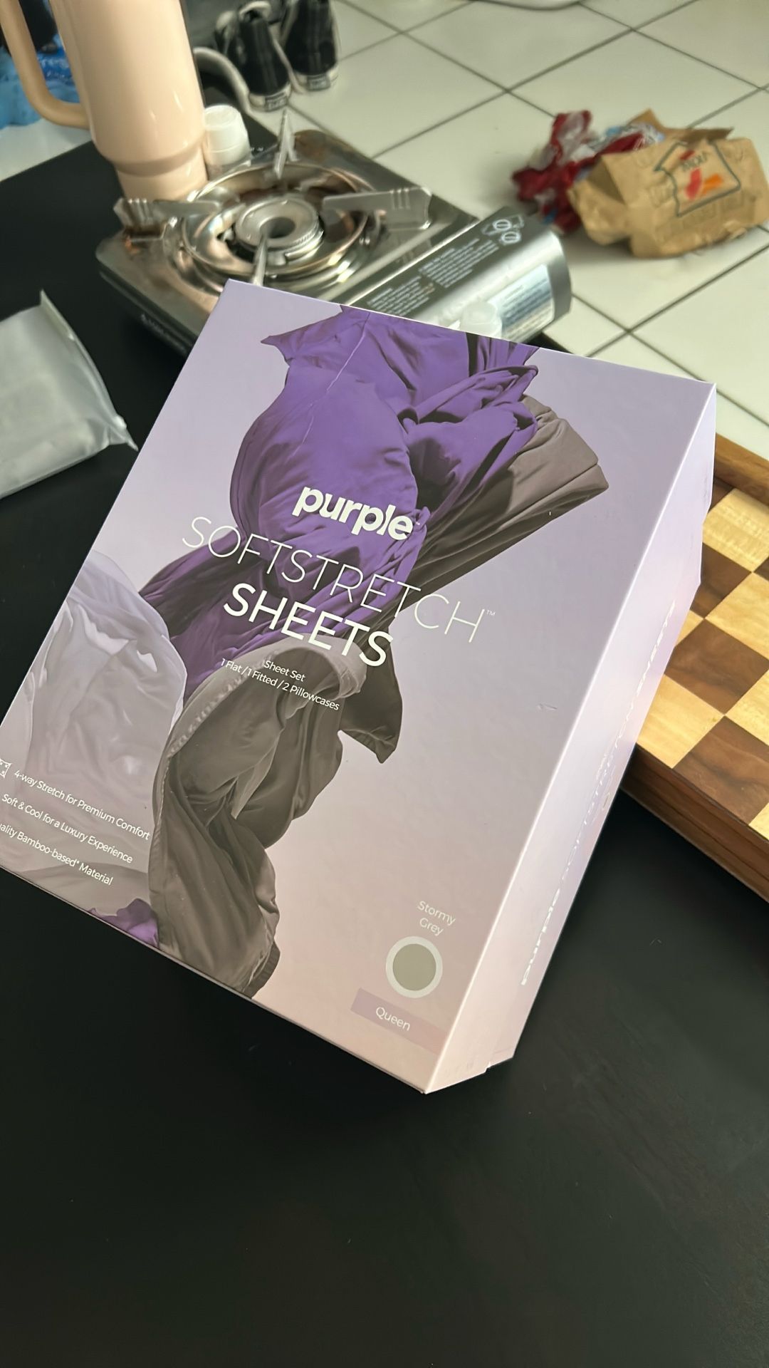 Purple Brand Sheets Linens Pillowcases Queen Set