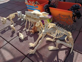 Halloween Animal Skeleton Decorations Set