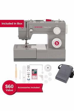Singer heavy duty sewing machine 4432, Accessory Kit 32 stitches deliver 110 applications, for thick fabrics, needs new Bobbin