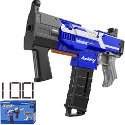Automatic Toy Gun for Nerf Guns Darts, Toy Machine Guns for Boys with 3 Motorized Modes, DIY Toy Foam Blasters & Guns with 100 Refill Bullets