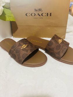 Brown coach slide size 7