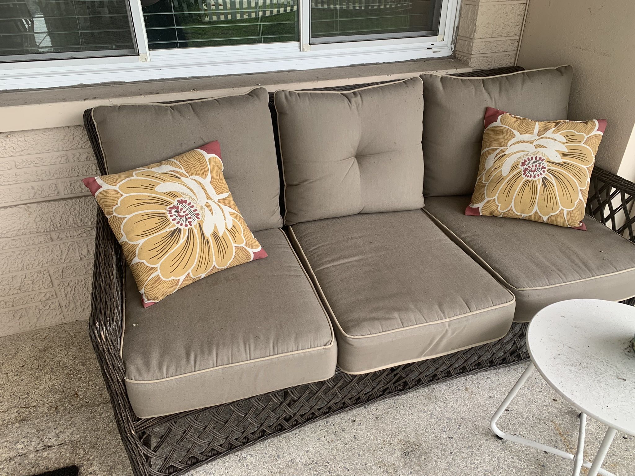 Wicked Porch Couch With Cushions/ Pillows Pick Up Only