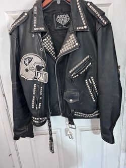 Raiders leather jacket xl /xxl