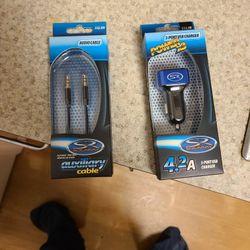 Car Charger And Aux Cabl3