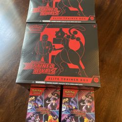 Pokémon Destined Rivals ETB and Booster Bundles New Sealed