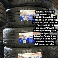 SET OF NEW TIRES, 225/50R18 ATLANDER XSPORT 99W XL , INCLUDING MOUNTING AND BALANCING. ASK ME FOR ANY SIZE OR BRAND, LLANTAS NUEVAS