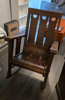 Wooden rocking chair