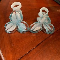 Murano Like Glass Flowers - Candle Holders