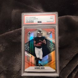 2021 Panini Phoenix - Rookie Devonta Smith #107 Fire Burst (RC) PSA 9