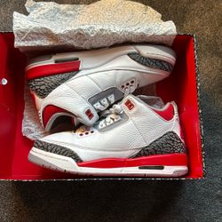 Air Jordan 3 Retro Fire Reds  (grade School)