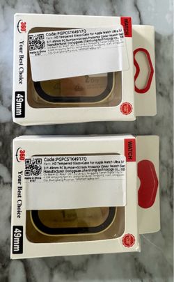 HD TEMPERED GLASS-CASE FOR APPLE WATCH ULTRA 2/3 (2 Nos.