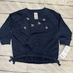 Blue Carters long sleeve designed top 9 months