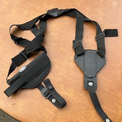 Uncle Mike's Size 5 Sidekick Vertical Shoulder Holster Adjustable Straps Black