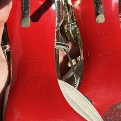 CHRISTIAN LOUBOUTIN METALLIC HEELS