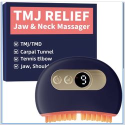 TMJ Relief Products Jaw, TMJ Massager with Vibration and Heating, Ergonomic Multi-Needle TMJ Massage Tool 