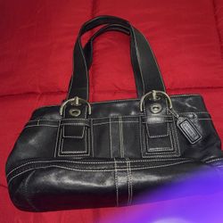 Genuine Coach, Black, Leather Purse